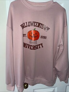 Halloween Town University Pink Pumpkin Crewneck